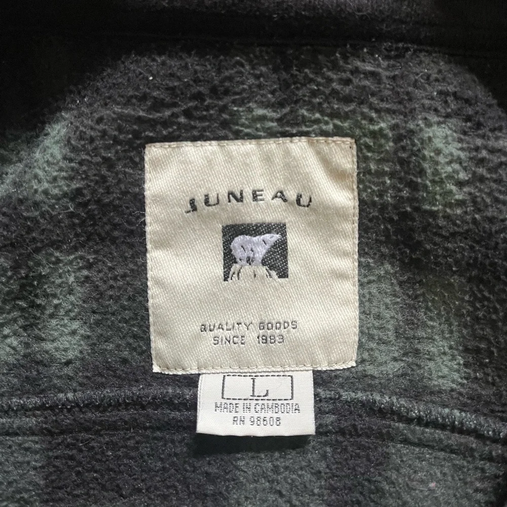 Men's Juneau Plaid Fleece Shirt Jacket-Shacket size L